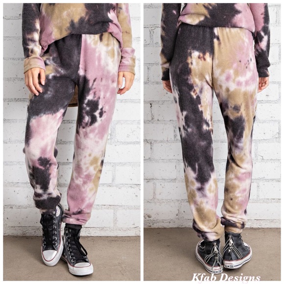Pants - ❤️LAST! RUSTIC TIE DYE FLEECED LOUNGING JOGGERS!